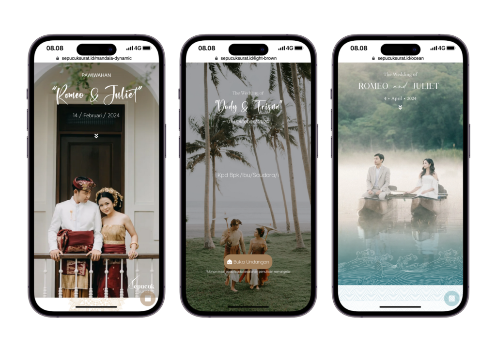 Undangan Online / Digital / Wedding Invitation Bali by sepucuksurat.id